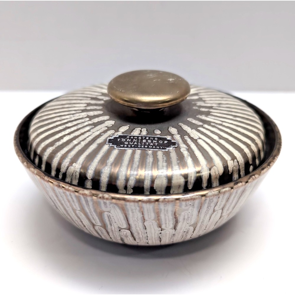 Vtg Carstens Tönnieshof West Germany Lidded Bowl Charleton Hand Decorated MCM